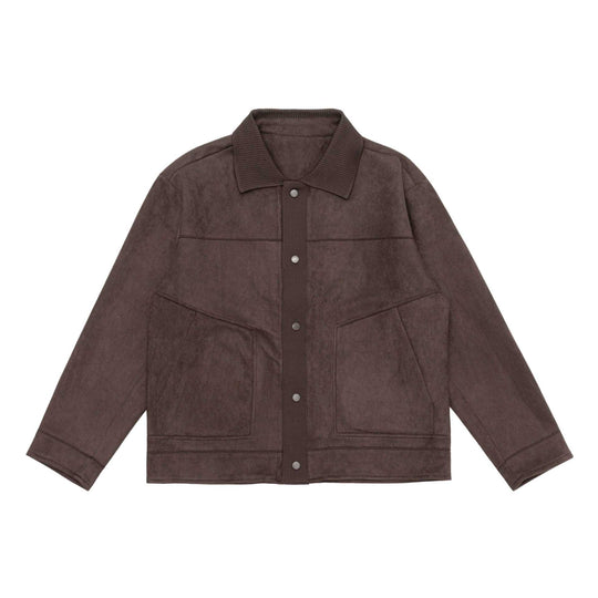 Herren Overshirt-Jacke aus strukturiertem Velours mit Rippenkragen Shop Nory