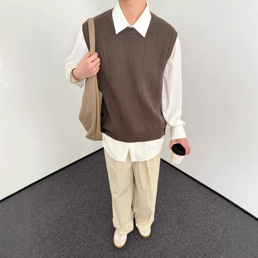 Unisex Stylischer Strickpullover ohne Ärmel Shop Nory