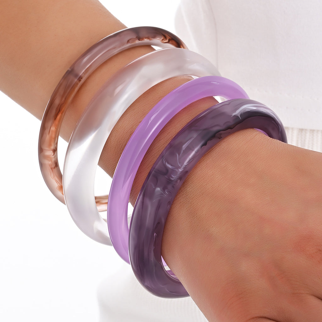 Damen Modeschmuck Armband-Set mit trendigen Acrylringen Shop Nory