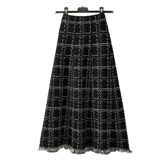 Damen Langer Plissee-Rock mit eleganter Musterung Shop Nory