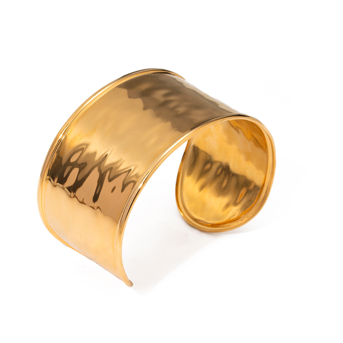 Damen Offenes Armband aus hypoallergenem Edelstahl mit elegantem, poliertem Design Shop Nory