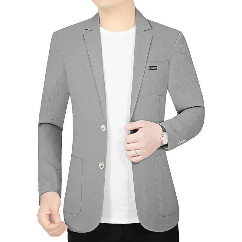 Herren Modernes Stretch Business-Sakko mit schmalem Schnitt und aufgesetzten Taschen Shop Nory