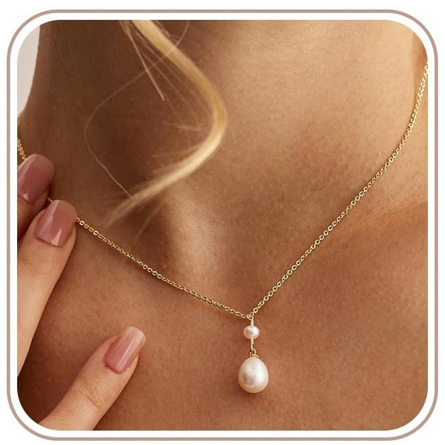 Damen Halskette mit feinen Perlen und eleganten Akzenten Shop Nory
