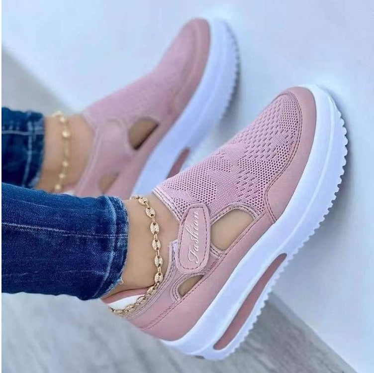 Damen Atmungsaktive Slip-On Freizeitschuhe mit elastischem Einschlupf und rutschfester Sohle Shopnory