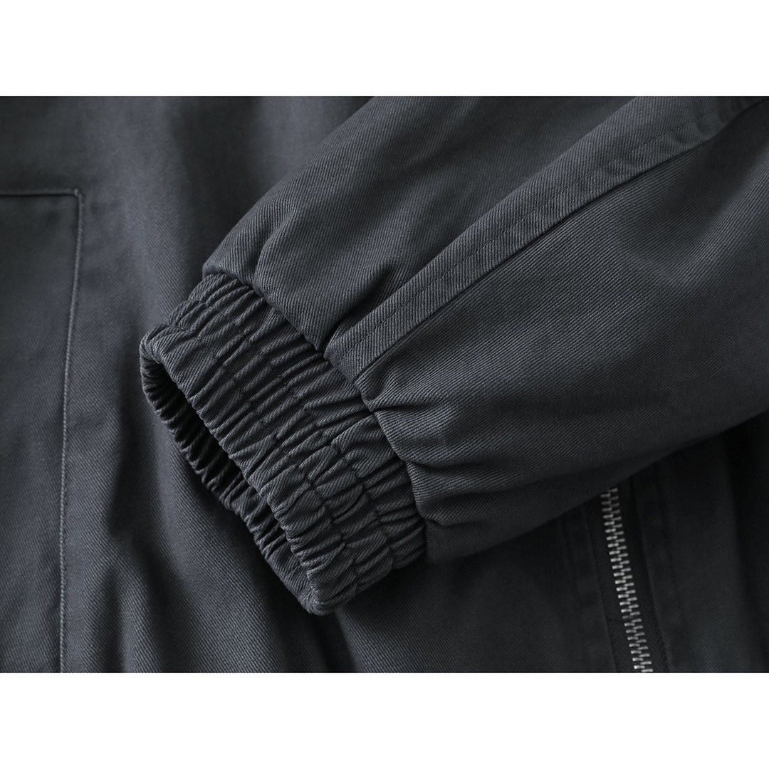 Unisex Boxy-Blousonjacke mit Hemdkragen, Zwei-Wege-Reißverschluss und elastischem Bund Shop Nory