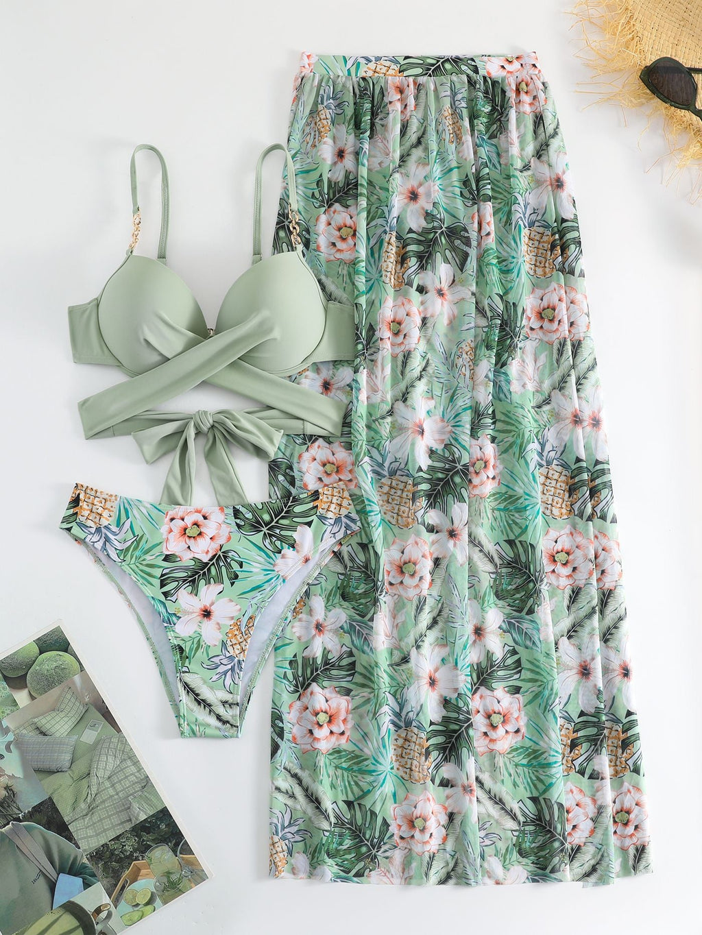 Damen Bikiniset mit schickem Wickelrock Shopnory