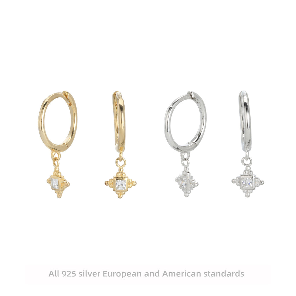 Damen Ohrhänger mit funkelnden Zirkon-Anhängern aus hochwertigem 925 Sterling Silber Shop Nory