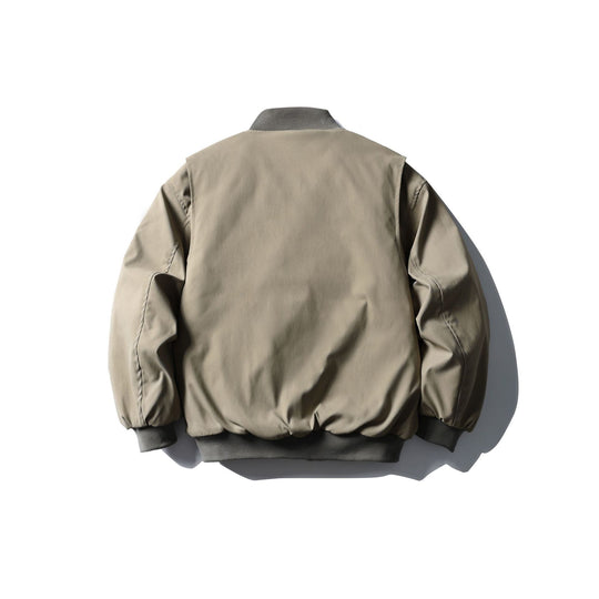 Unisex Kurzboxy wattierte Bomberjacke im Utility‑Look mit Rippenkragen Shop Nory