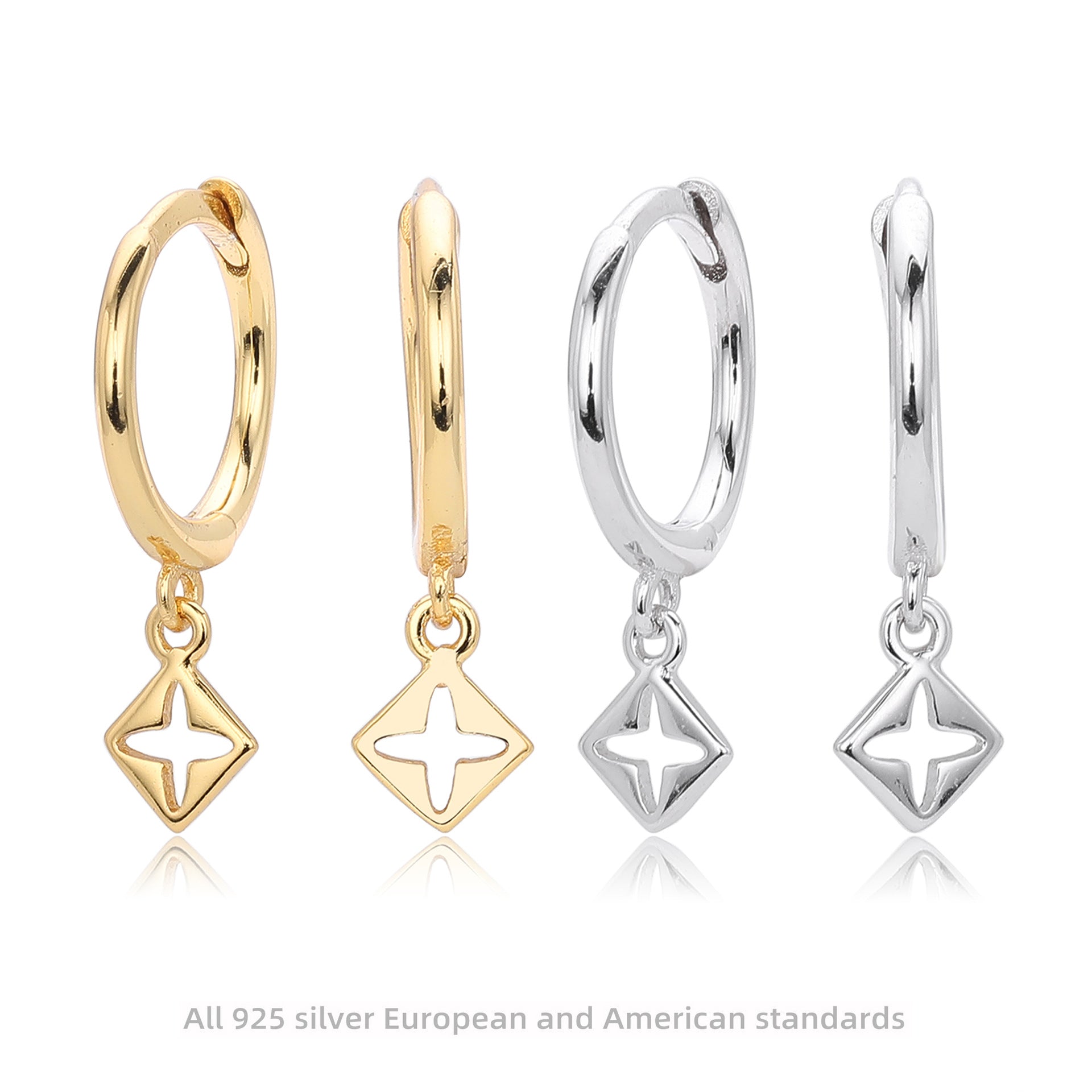 Damen Creolen mit filigranem Anhängerdesign Shop Nory
