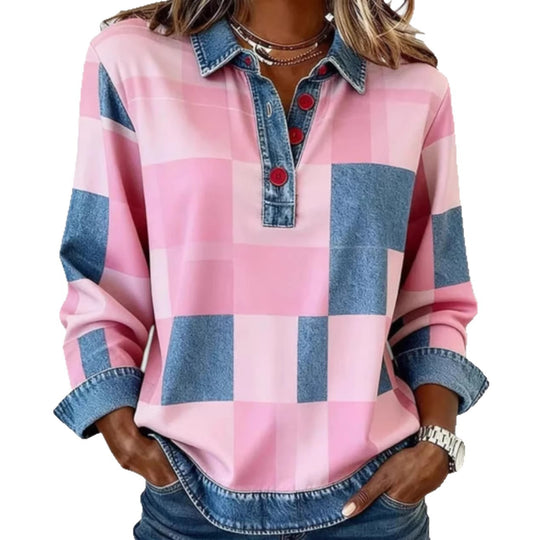 Damen Modische Pullover-Hemd