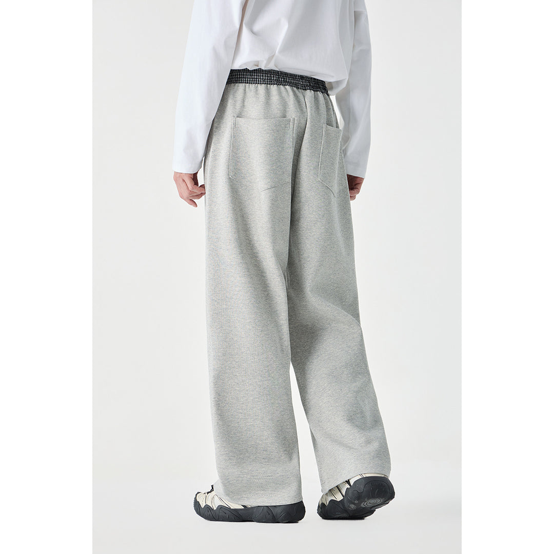 Damen Leichte Sweatpants mit hohem Gummibund, Karomusterbesatz und weitem Cropped Schnitt Shop Nory