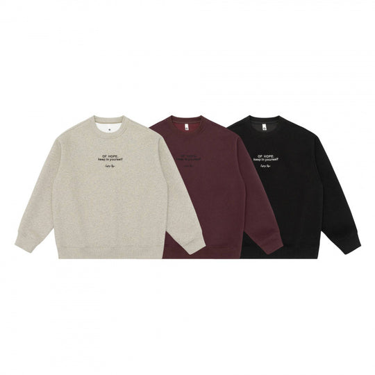 Unisex Oversize-Sweatshirt mit minimalistischer Bruststickerei und geripptem Saum Shop Nory