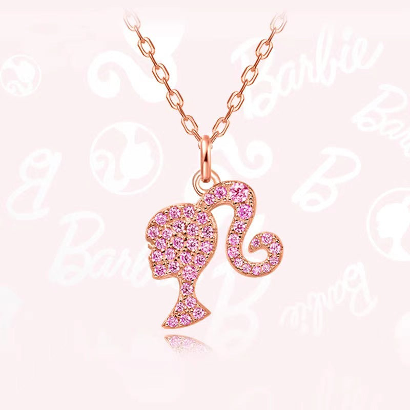 Damen Halskette mit funkelndem Silhouette-Anhänger Shop Nory