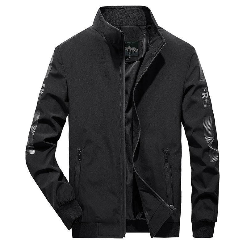 Herren Leichter Softshell-Bomber mit reflektierenden Ärmeldetails und hohem Stehkragen Shop Nory