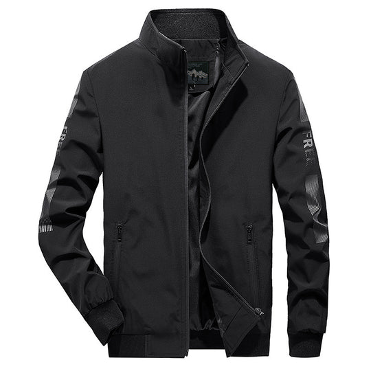 Herren Leichter Softshell-Bomber mit reflektierenden Ärmeldetails und hohem Stehkragen Shop Nory