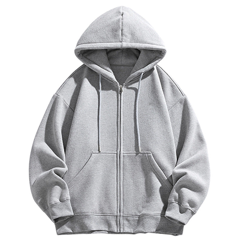 Herren Oversize Kapuzen‑Sweatjacke mit durchgehendem Reißverschluss und Kängurutasche Shop Nory