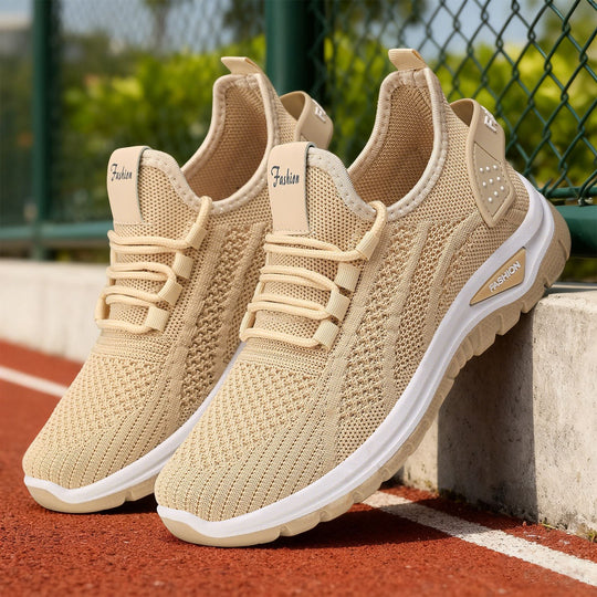 Damen nan sockenähnlicher Strick-Fit Sneaker mit elastischer Schnürung, gelochter Fersenverstärkung und dämpfender Plateau-Sohle Shop Nory