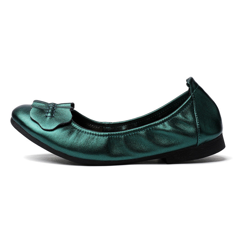 Damen Ballerinas mit dekorativem Schleifenakzent und rutschfester Sohle