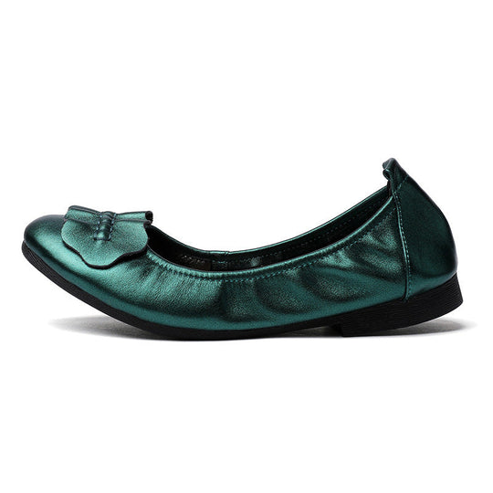 Damen Ballerinas mit dekorativem Schleifenakzent und rutschfester Sohle