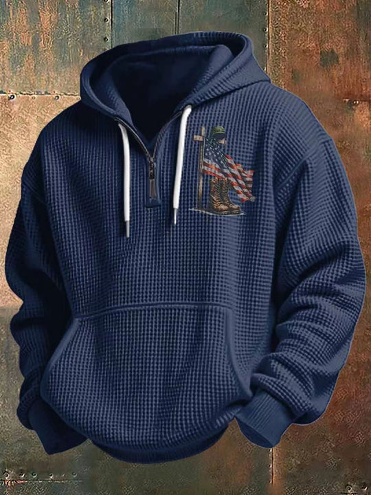 Herren Kapuzensweater mit amerikanischem Flaggenmotiv Shop Nory