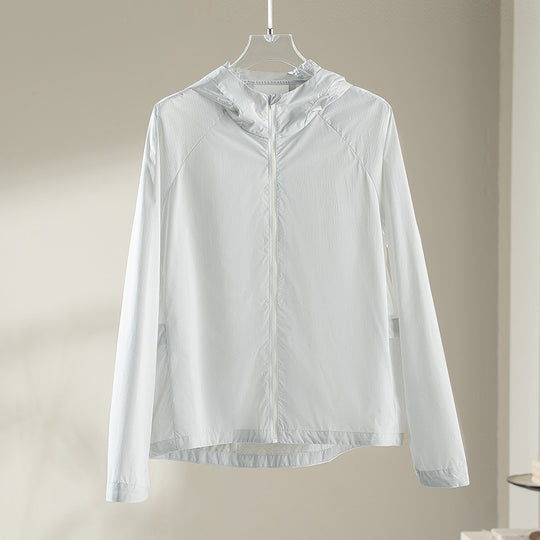 Damen Leichte Kapuzen‑Windjacke aus Ripstop‑Mikrofaser mit durchgehendem Reißverschluss Shop Nory