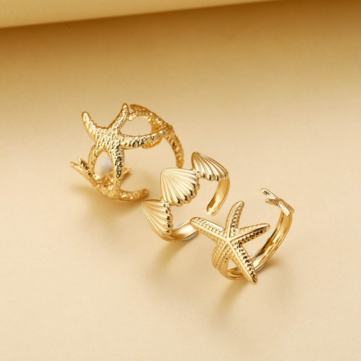 Damen Ring-Set mit maritimen Motiven und kunstvollen Details Shop Nory