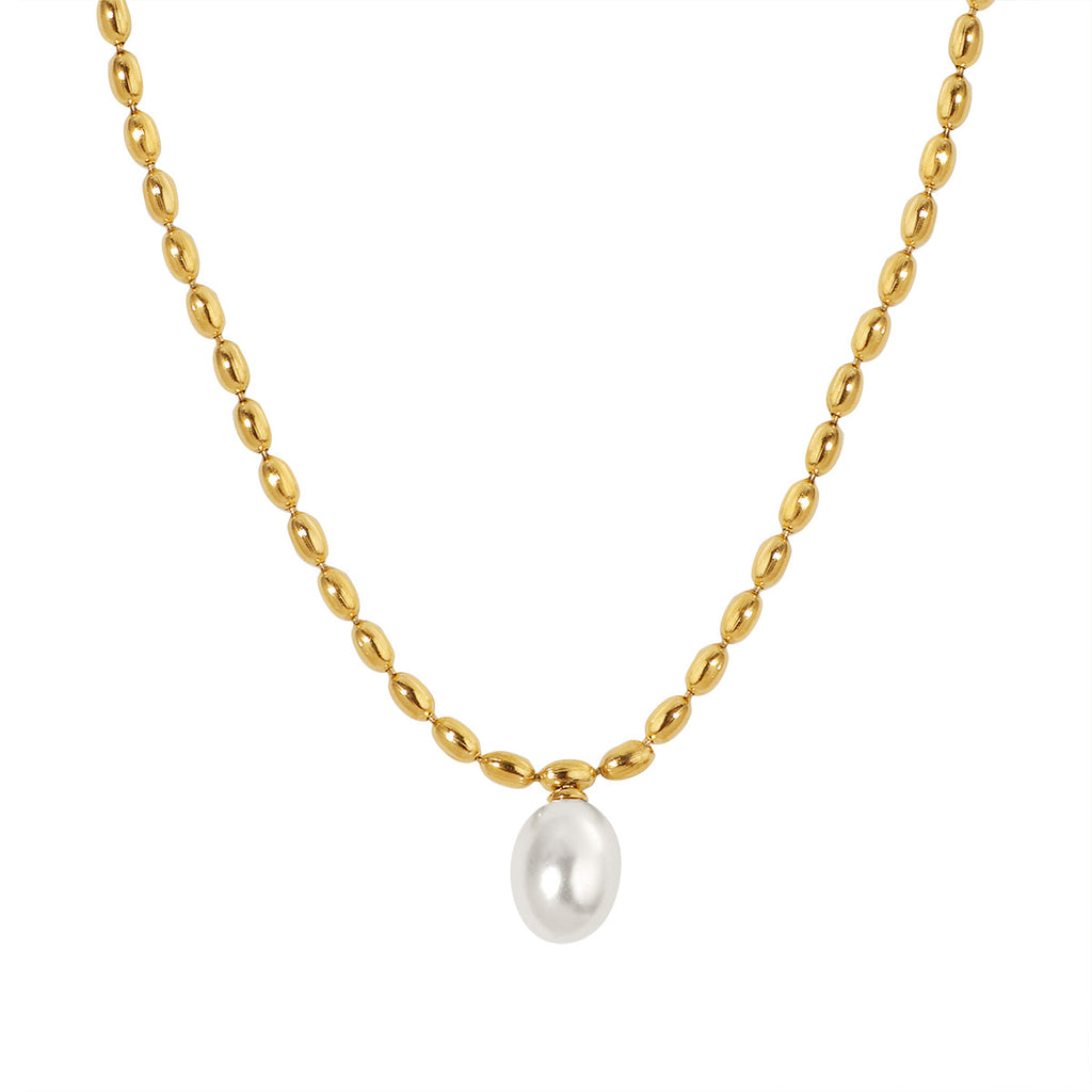Damen elegante Halskette mit Perle Shop Nory
