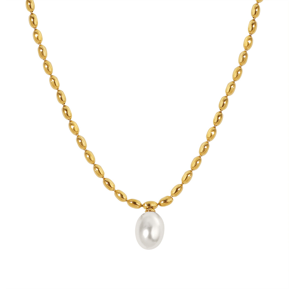 Damen elegante Halskette mit Perle Shop Nory