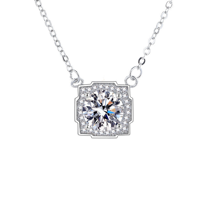 Damen Funkelnder Verlobungsring mit quadratischem Zirkonia-Besatz Shop Nory