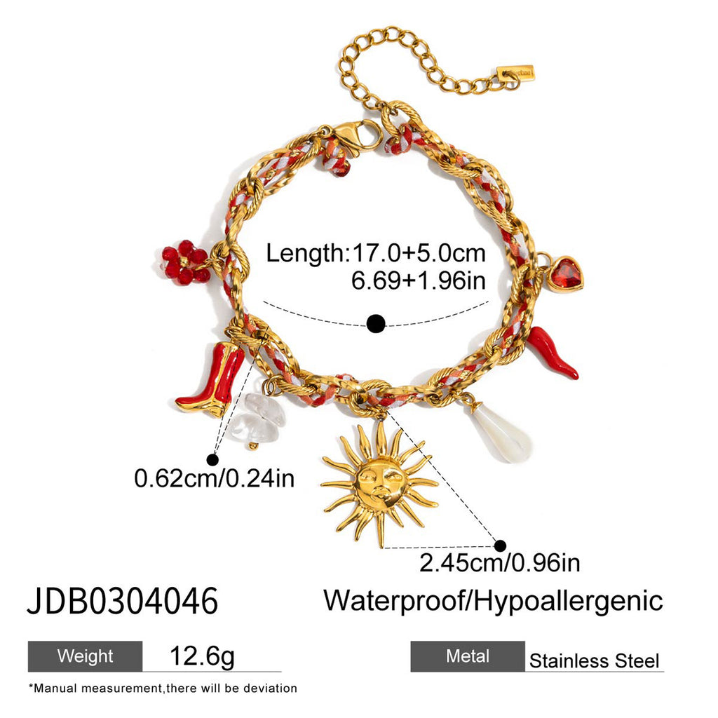 Damen Kette mit charmanten Anhängern und hypoallergener Edelstahlverarbeitung Shop Nory