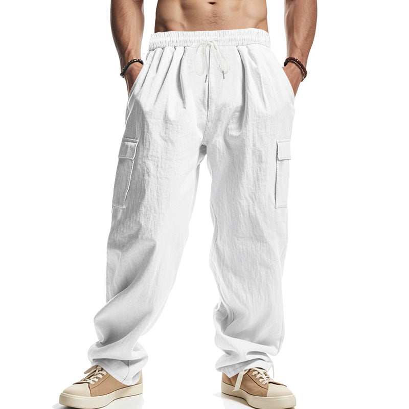 Herren lockere Cargohose mit elastischem Bund und praktischen Seitentaschen