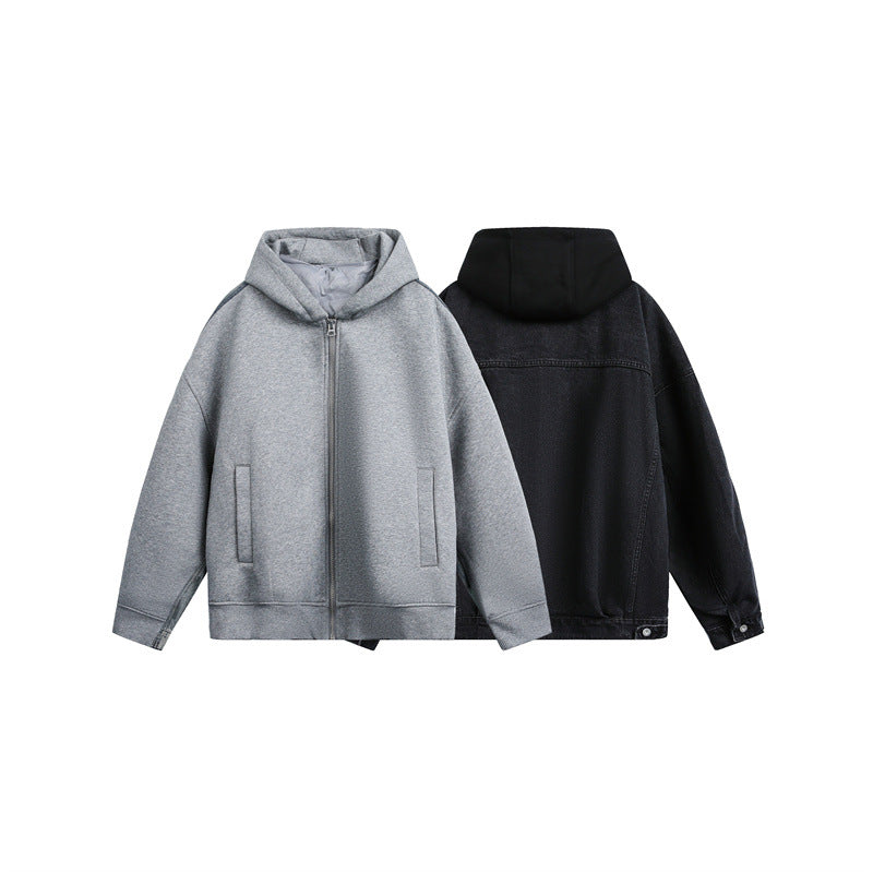 Unisex Oversize Kapuzen‑Sweatjacke mit Reißverschluss, Eingrifftaschen und gefütterter Kapuze Shop Nory