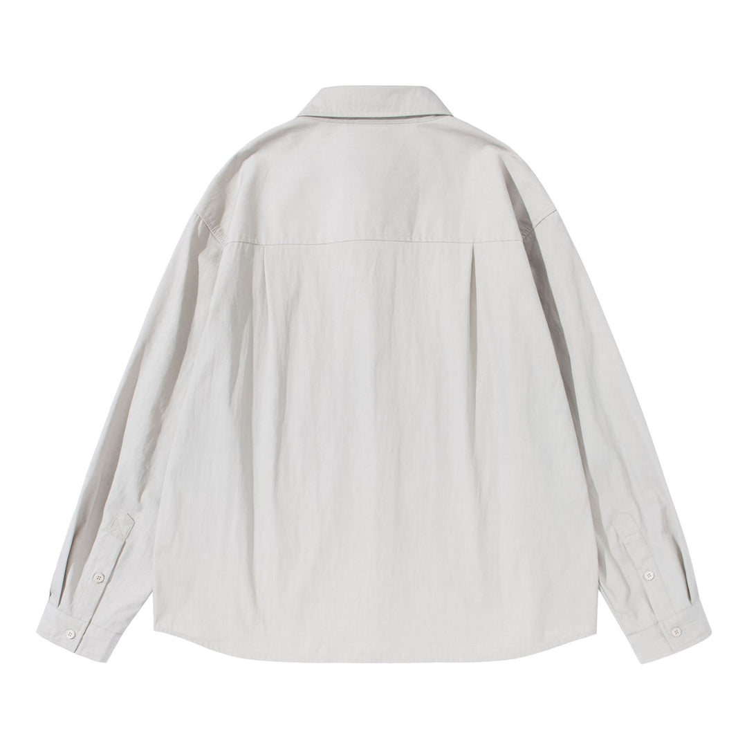 Unisex Boxy-Baumwollmix Hemd im Oversize-Schnitt mit Kentkragen Shop Nory