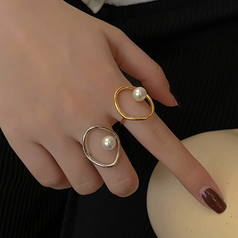 Damen Offener Ring mit einzigartigem Perlendesign Shop Nory