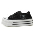 Damen Plateau-Sneaker mit modischem Textil-Obermaterial und rutschfester Sohle