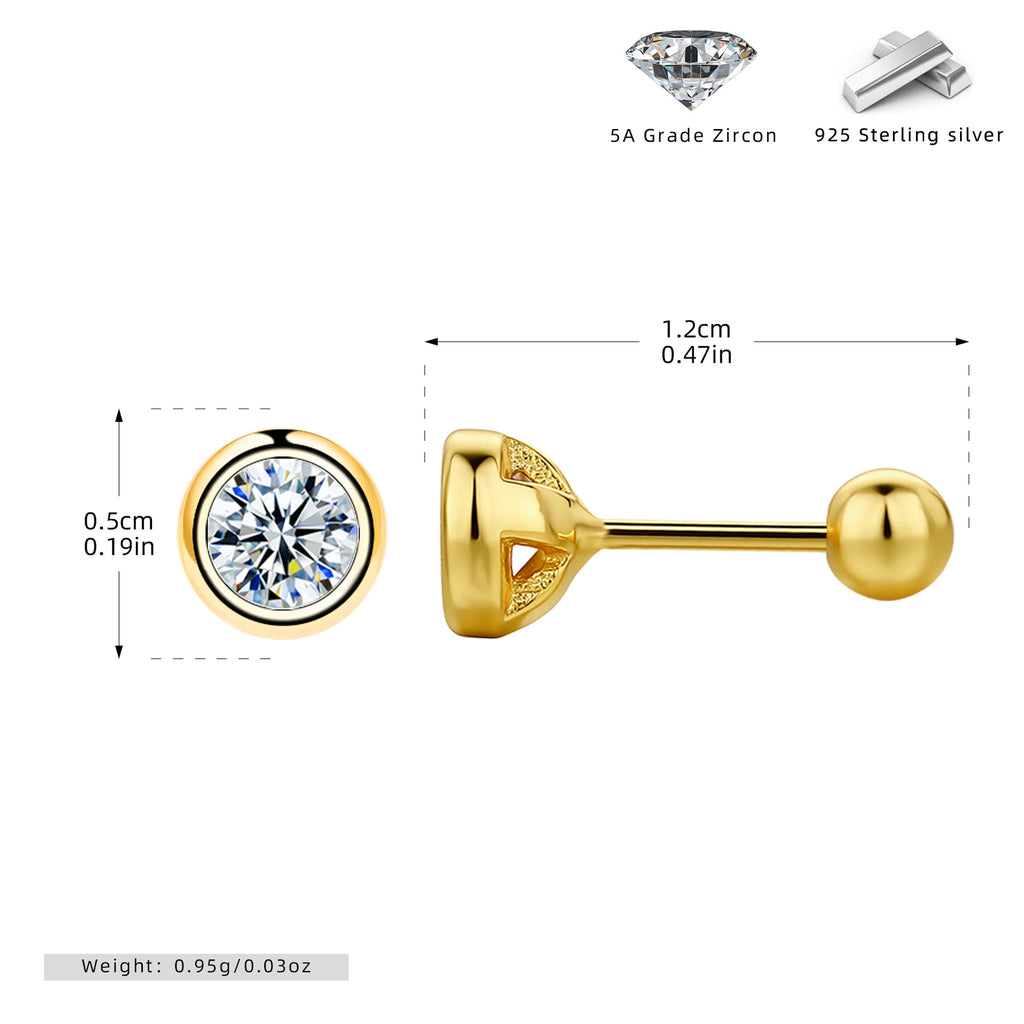 Damen Piercing mit funkelndem 5A Zirkon aus hochwertigem 925 Sterling Silber Shop Nory