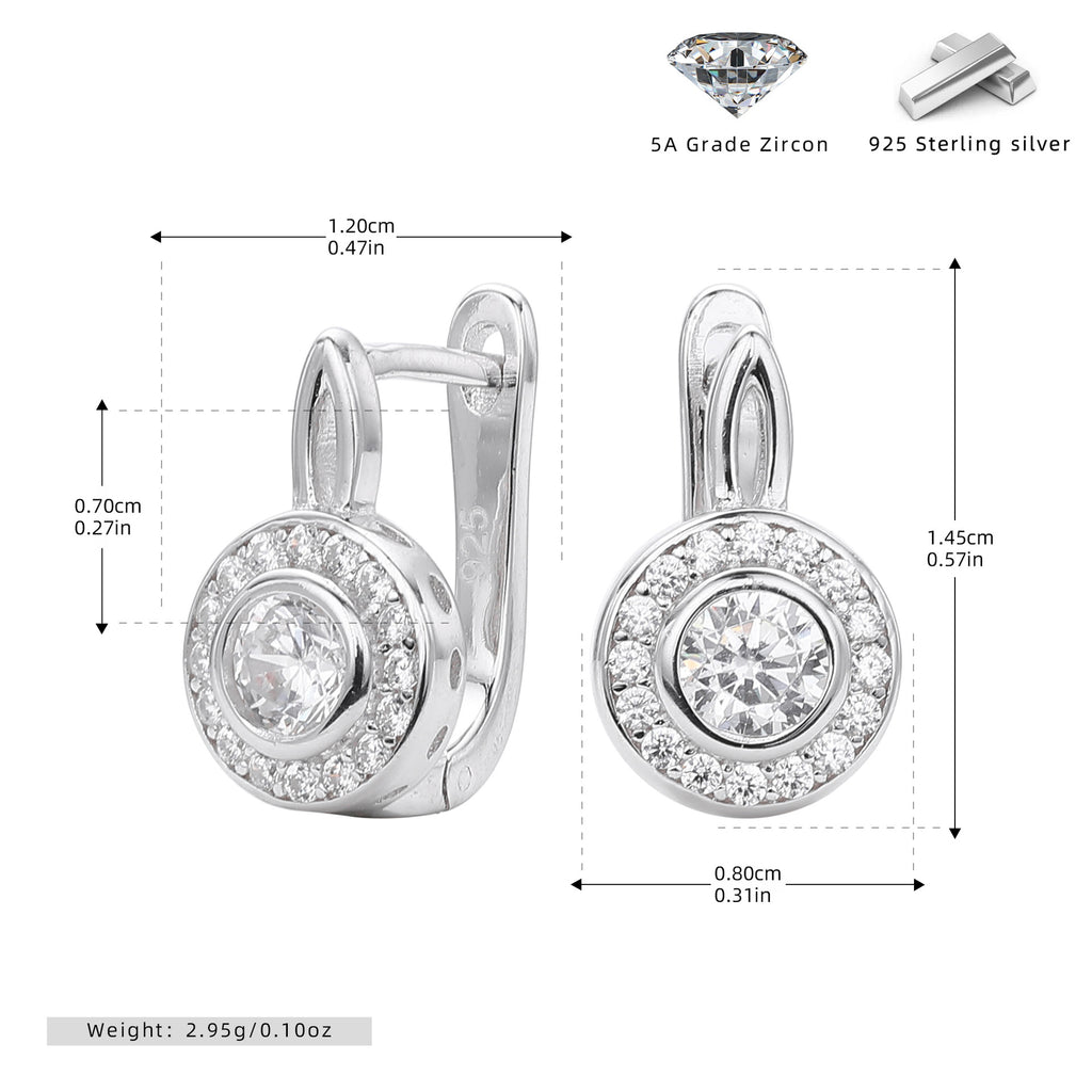 Damen Ohrhänger mit funkelndem Zirkonbesatz und hochwertigem 925 Sterling Silber Shop Nory