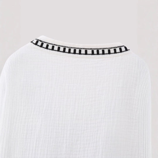 Damen Ärmellose bestickte Baumwollweste im Ethno-Boho-Stil Shop Nory