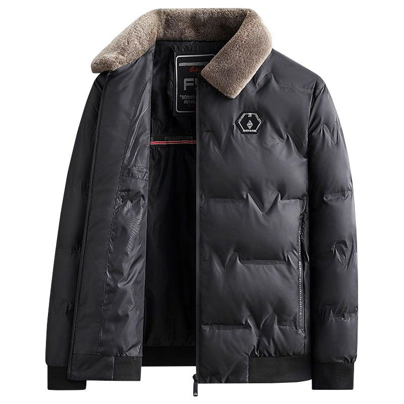 Herren Stepp-Bomberjacke mit Teddykragen und winddichter Außenhülle Shop Nory