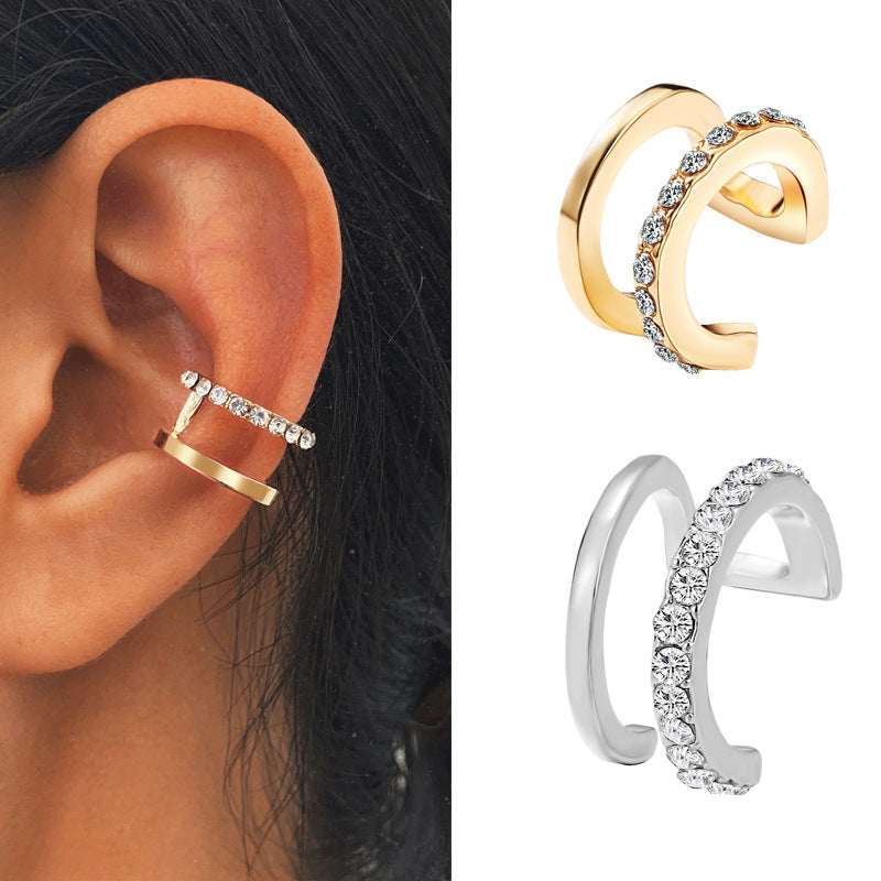 Damen Ring-Set mit funkelnden Zirkonia und modernem, geschwungenem Design Shop Nory