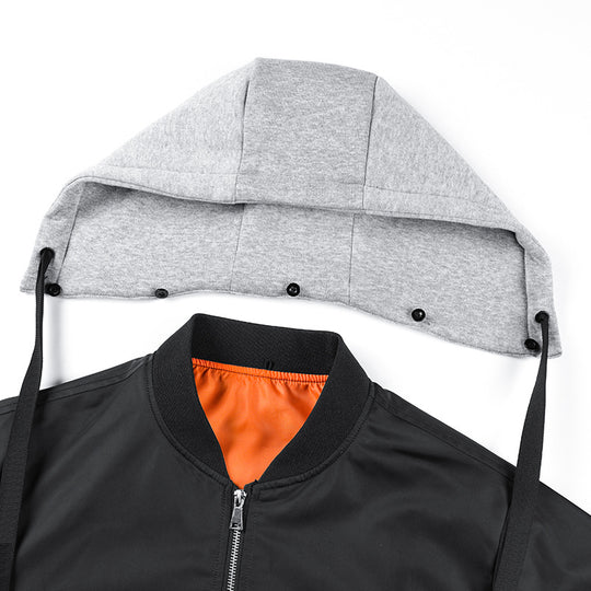 Herren Urban-Bomberjacke mit integriertem Kapuzenlayer, kontrastiertem Thermofutter und Ärmeltasche Shop Nory