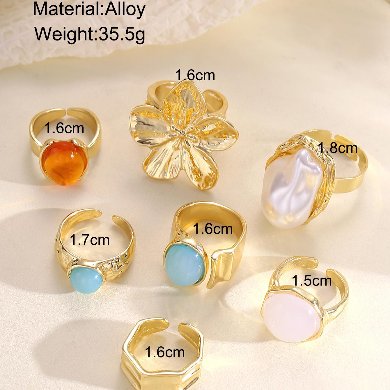 Damen Ring-Set mit kunstvollem Blumendesign und funkelnden Akzenten Shop Nory