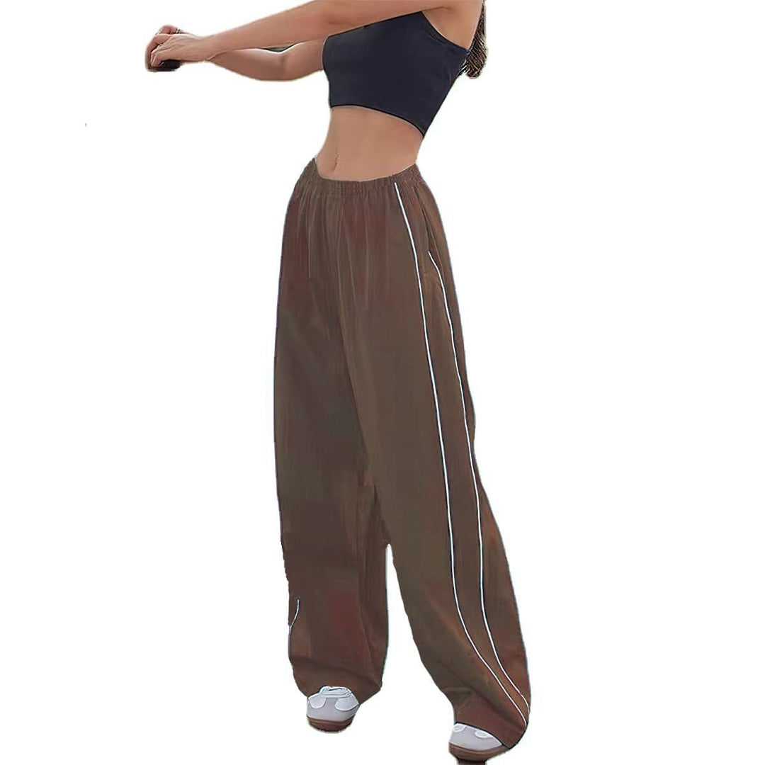 Damen Sportliche Hose mit weitem Schnitt und elastischem Bund