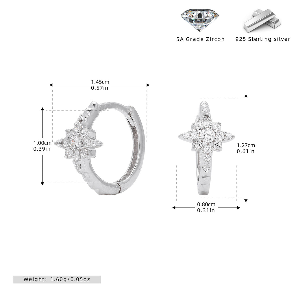 Damen Ohrhänger im eleganten Sternenmotiv aus 925 Sterling Silber Shop Nory