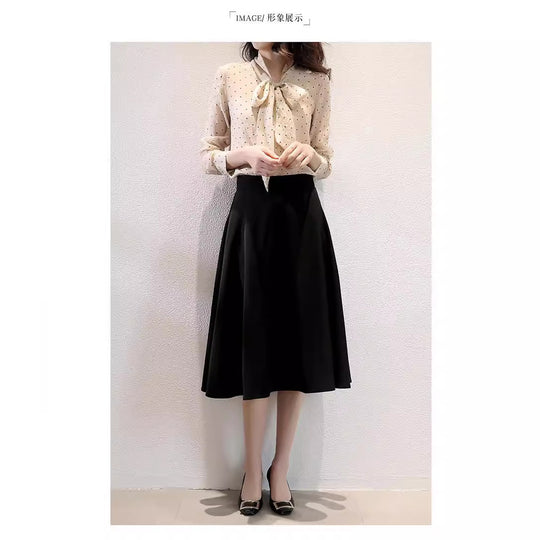 Damen Eleganter Midirock mit schwingendem Schnitt Shop Nory