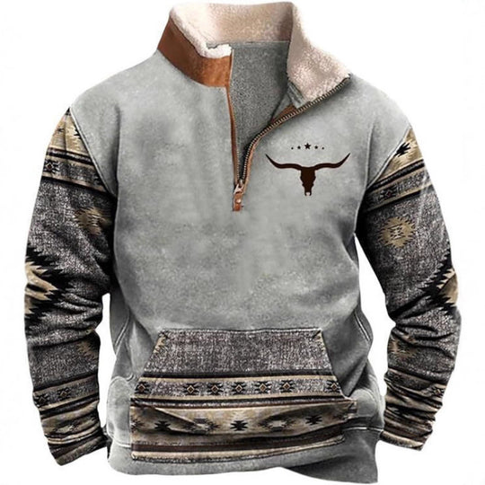 Herren Wärmender Fleece-Pullover mit Stehkragen Shop Nory