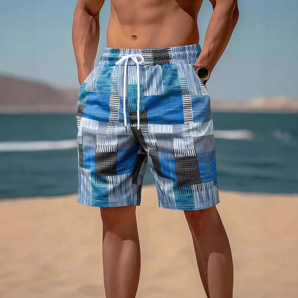 Herren stylische Bade-Shorts mit modernem Graphikmuster