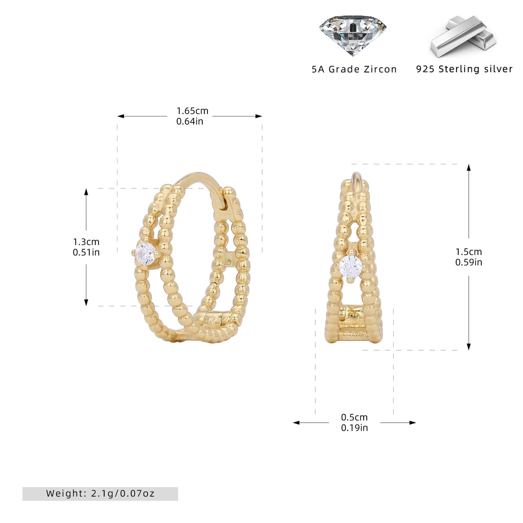 Damen Ohrstecker mit luxuriösem Zirkonbesatz und elegantem Design Shop Nory