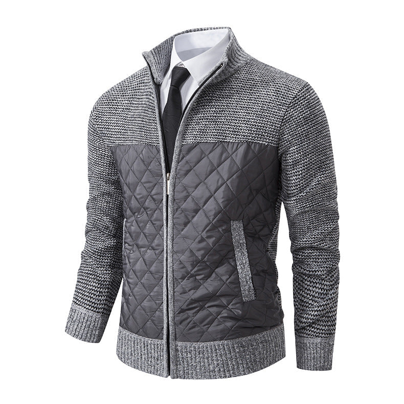Herren gesteppte Freizeitjacke mit hochschließendem Kragen und praktischen Taschen