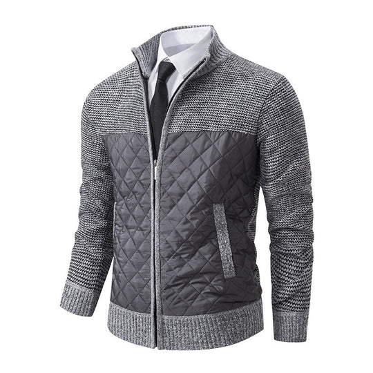 Herren gesteppte Freizeitjacke mit hochschließendem Kragen und praktischen Taschen